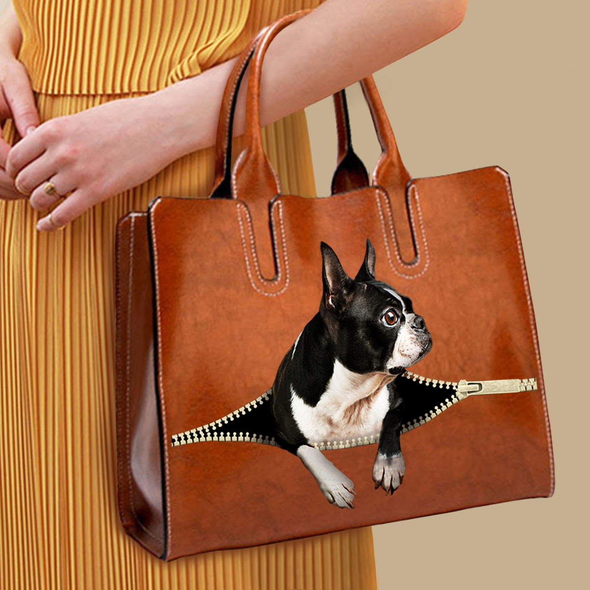 Your Best Companion - Boston Terrier Luxury Handbag V1