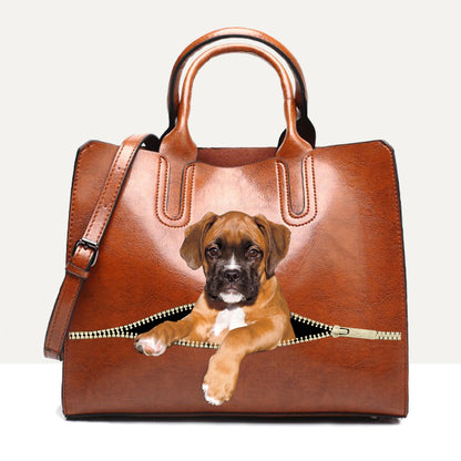 Your Best Companion - Boxer Dog Luxury Handbag V1