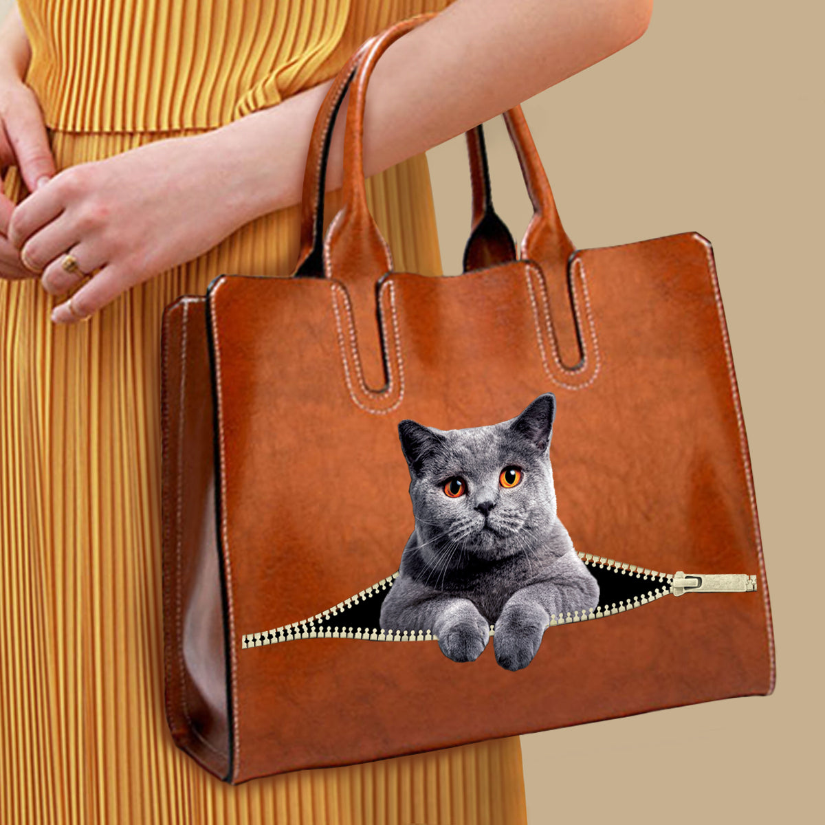 Your Best Companion - British Shorthair Cat Luxury Handbag V1