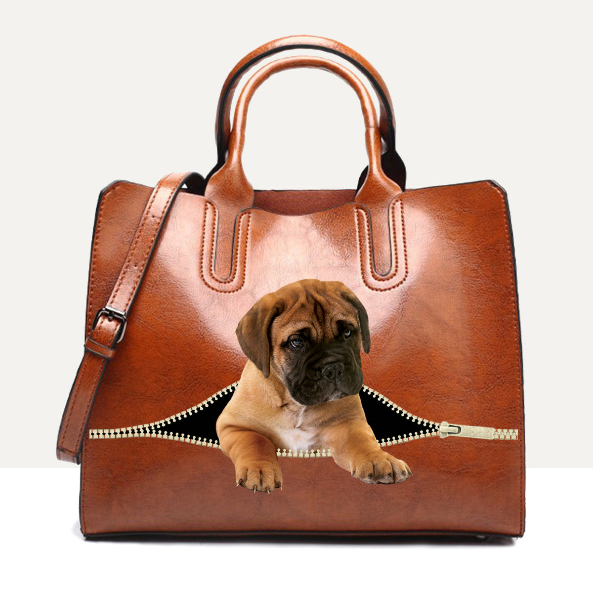 Ihr bester Begleiter – Bullmastiff Luxus-Handtasche V1
