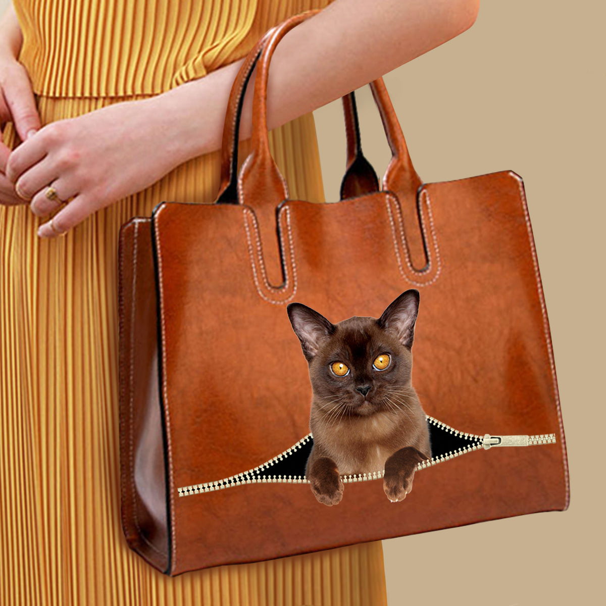 Votre meilleur compagnon - Sac à main de luxe chat birman V1