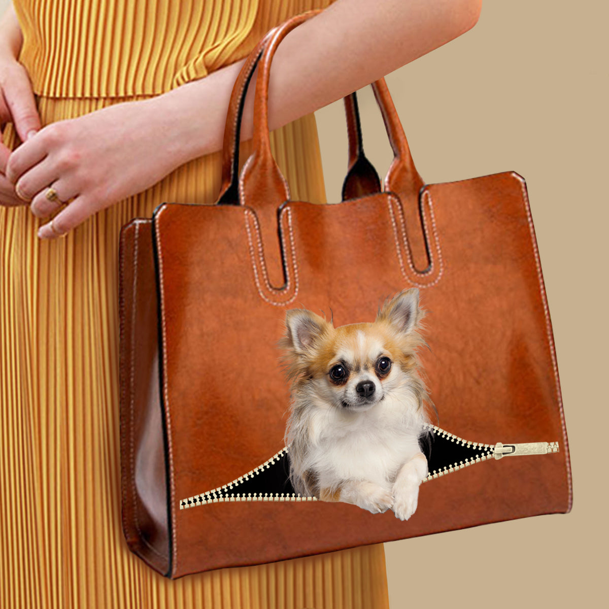 Votre meilleur compagnon - Sac à main de luxe Chihuahua V1