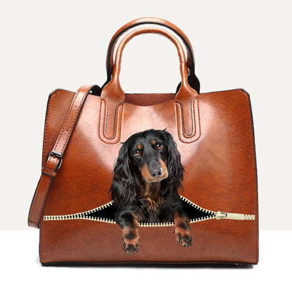 Ihr bester Begleiter – Dackel-Luxus-Handtasche V2