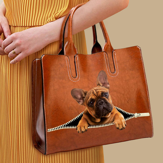 Ihr bester Begleiter – Französische Bulldogge Luxus-Handtasche V1