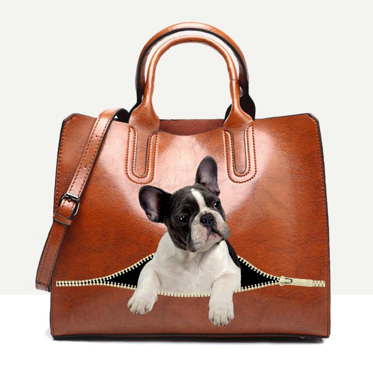 Ihr bester Begleiter – Französische Bulldogge Luxus-Handtasche V2
