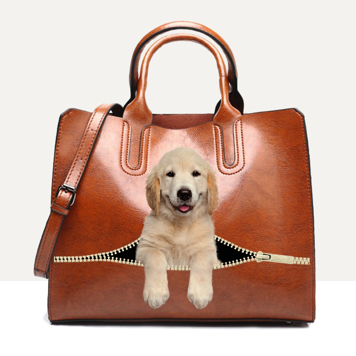 Ihr bester Begleiter – Golden Retriever Luxus-Handtasche V1