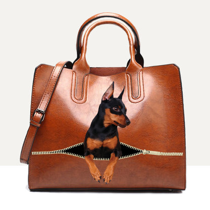 Ihr bester Begleiter – Zwergpinscher Luxus-Handtasche V1