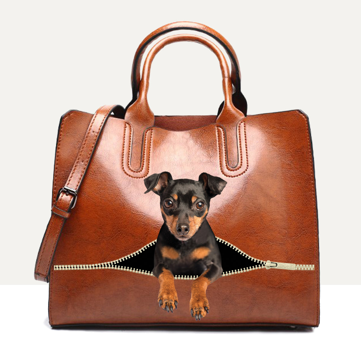 Ihr bester Begleiter – Zwergpinscher Luxus-Handtasche V3
