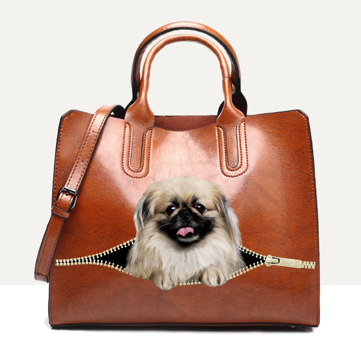 Ihr bester Begleiter – Pekingese Luxus-Handtasche V1