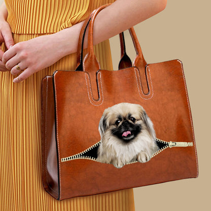 Your Best Companion - Pekingese Luxury Handbag V1