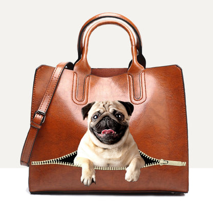 Your Best Companion - Pug Luxury Handbag V1