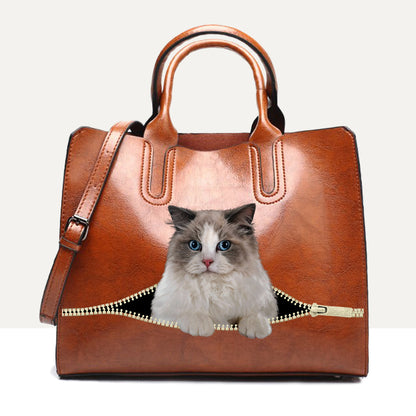 Ihr bester Begleiter – Ragdoll Cat Luxus-Handtasche V1