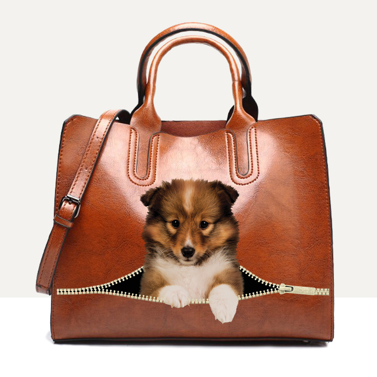 Your Best Companion - Shetland Sheepdog Luxury Handbag V1