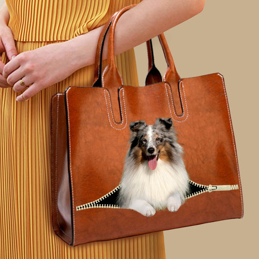 Your Best Companion - Shetland Sheepdog Luxury Handbag V3