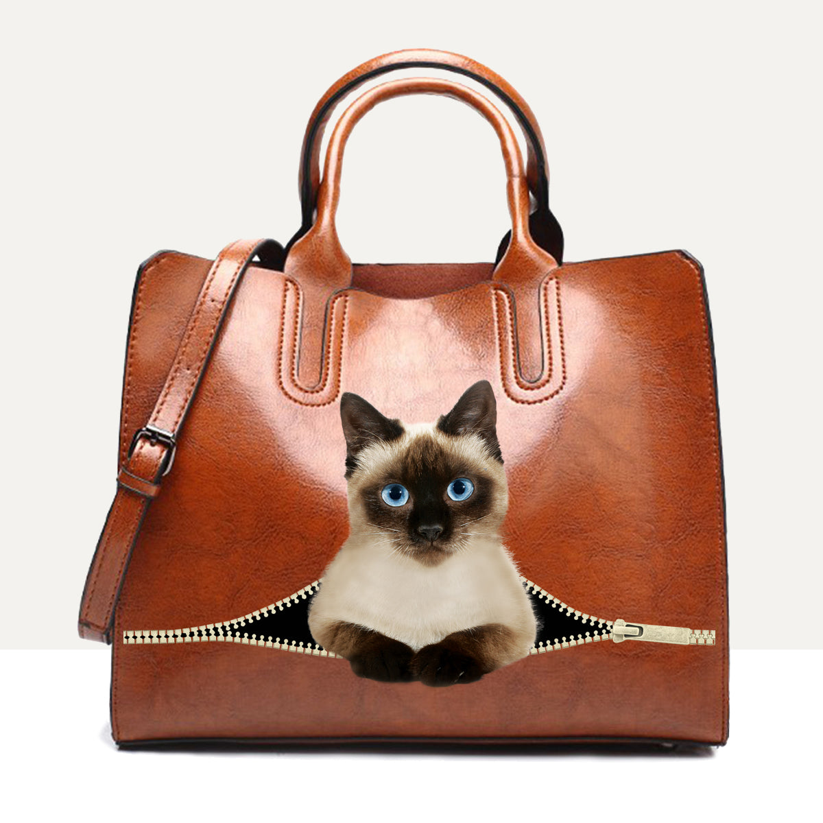 Your Best Companion - Siamese Cat Luxury Handbag V1