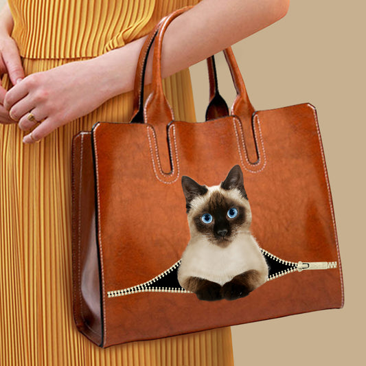 Your Best Companion - Siamese Cat Luxury Handbag V1