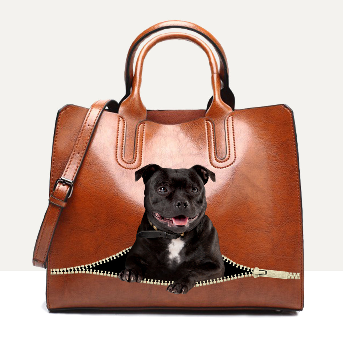 Ihr bester Begleiter – Staffordshire Bull Terrier Luxus-Handtasche V1