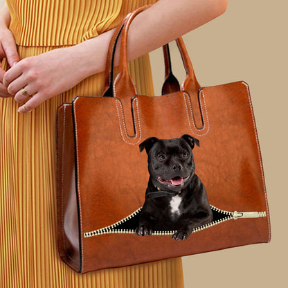 Your Best Companion - Staffordshire Bull Terrier Luxury Handbag V1