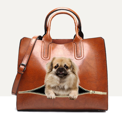 Your Best Companion - Tibetan Spaniel Luxury Handbag V1