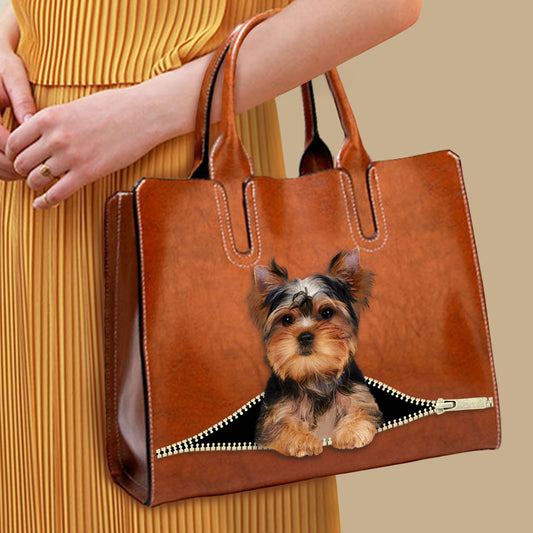 Ihr bester Begleiter – Yorkshire Terrier Luxus-Handtasche V1