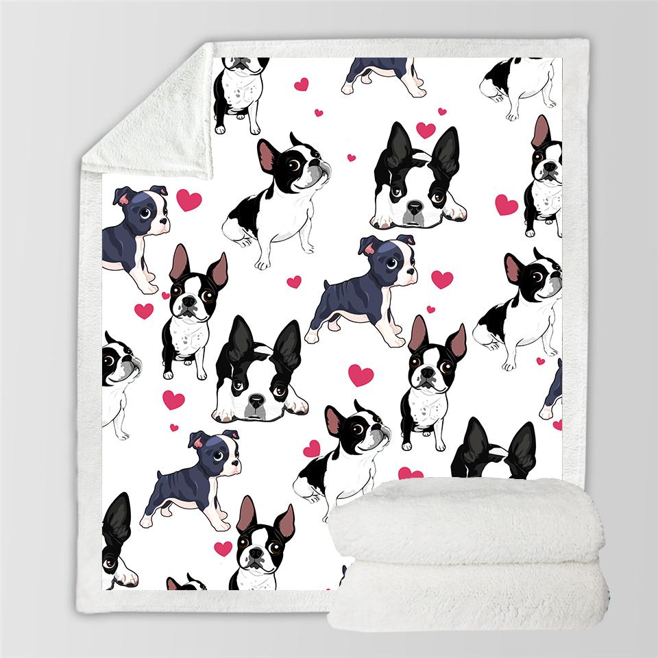 Cute Boston Terrier - Blanket V3