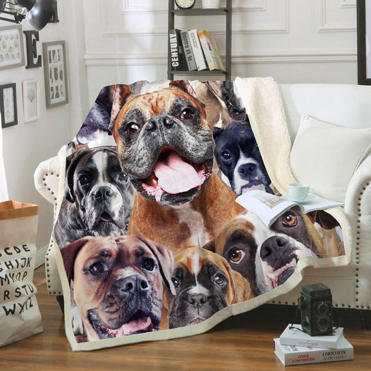 Boxer Dog Blanket V2