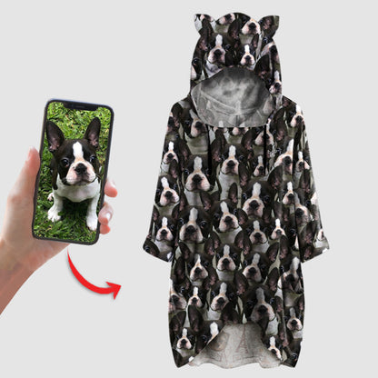 A Bunch - Sweat à capuche personnalisé avec oreilles avec photo de votre animal