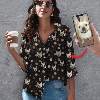 Süße personalisierte Bluse mit dem Foto Ihres Haustieres V5