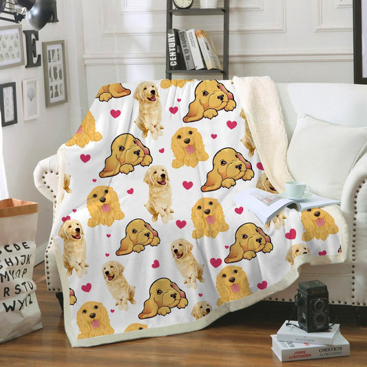 Cute Golden Retriever - Blanket V2