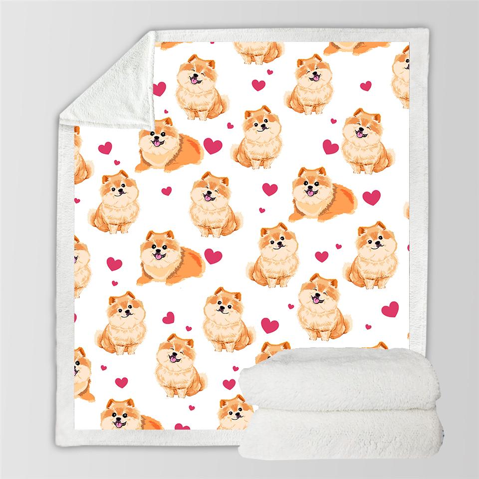 Cute Pomeranian - Blanket V3