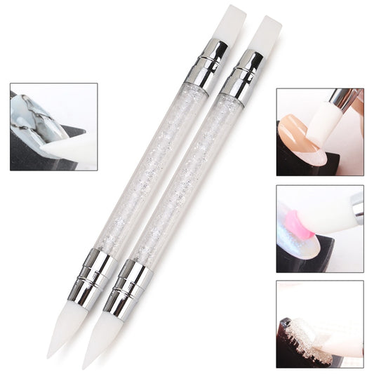 Double Head Silicone Brush For Nail Art Design