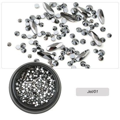 Glass Rhinestones 3D Nail Art Mix Shape Box 12 Gram NB02