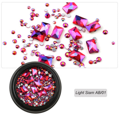 Strass en verre 3D Nail Art Mix Shape Box 12 Gram NB02