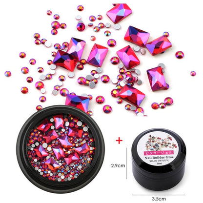 Strass en verre 3D Nail Art Mix Shape Box 12 Gram NB02