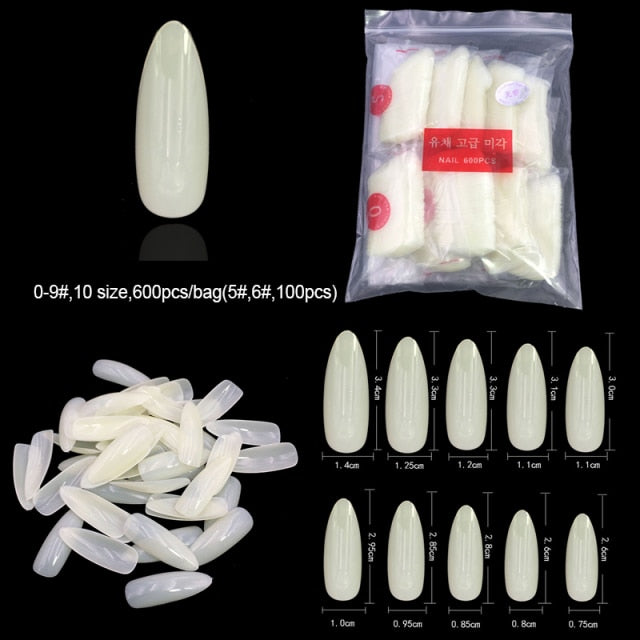 Natural False Nail Multi-Shape