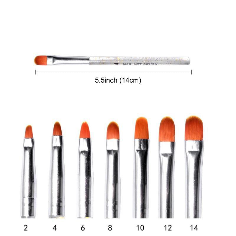 Nail Brush Set 7 PCS Mix Size