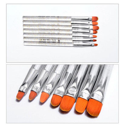 Nail Brush Set 7 PCS Mix Size