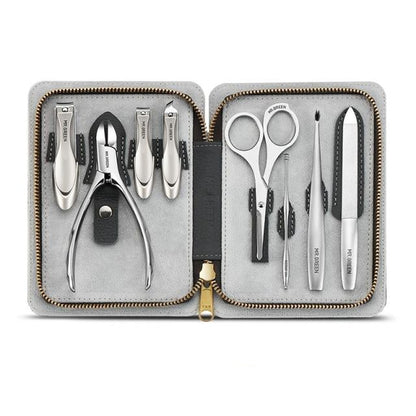 Top-Grade Leather Manicure Implements Kit 8 PCS MG