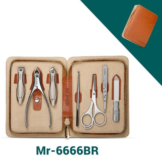 Kit d'outils de manucure 7 PCS avec étui en cuir MG