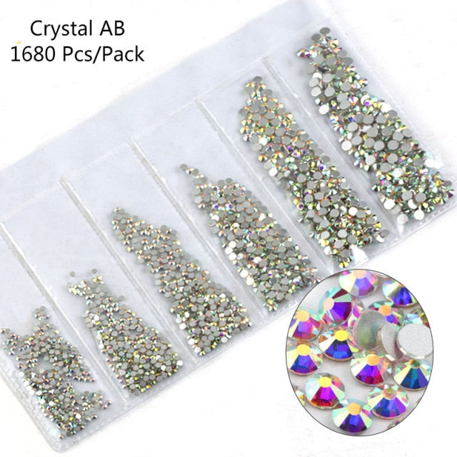 Multi-Size 3D Glitter Nail NB01