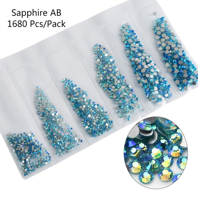 Multi-Size 3D Glitter Nail NB02