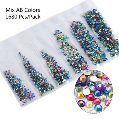 Multi-Size 3D Glitter Nail NB02