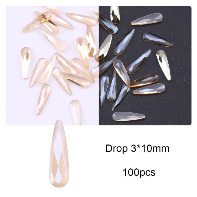 Ongles pailletés 3D 50-100 pièces 07