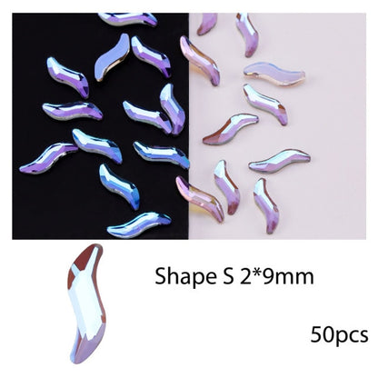 Ongles pailletés 3D 50-100 pièces 06