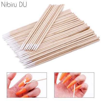 Wood Nail Push With Cotton Swab NB