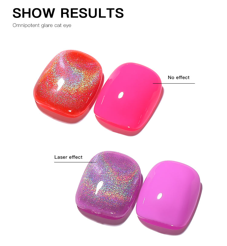 Reflective Nail Polish With Magnetic Stick - Rainbow