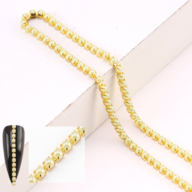 Drahtschmuck Nail Art Perlen und Strasssteine ​​2mm ND01