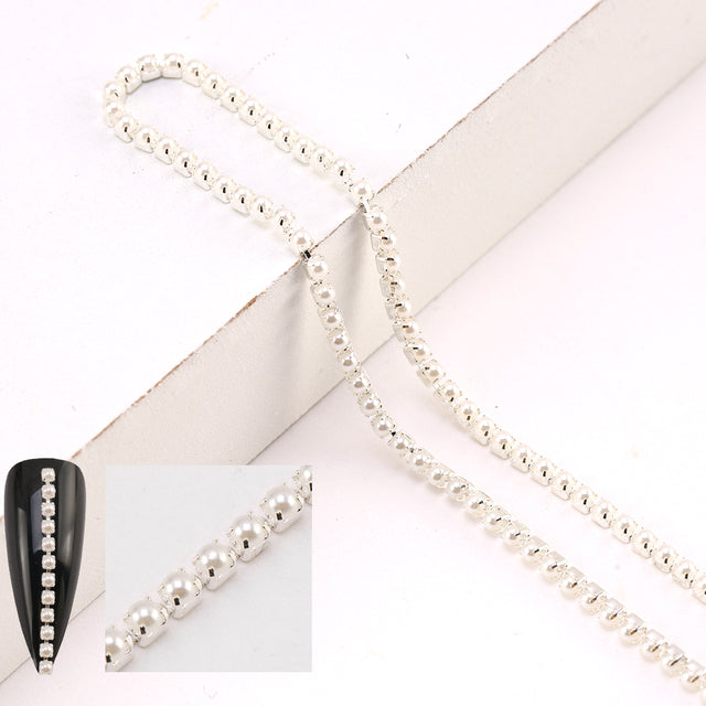 Drahtschmuck Nail Art Perlen und Strasssteine ​​2mm ND02