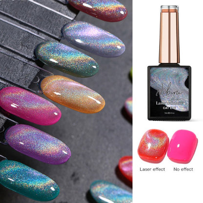 Reflective Nail Polish With Magnetic Stick - Rainbow