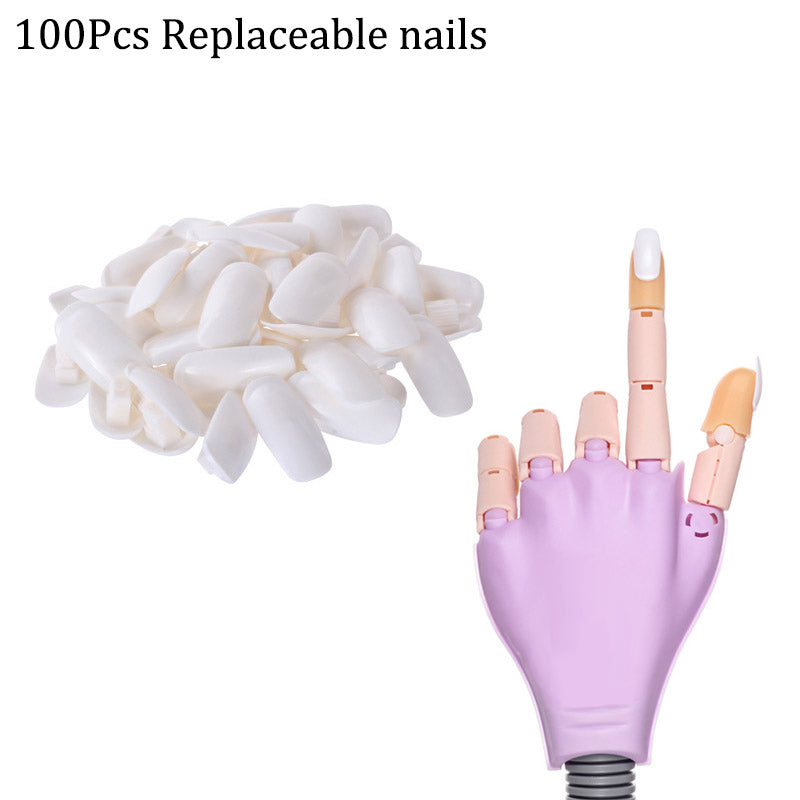 Mains de pratique des ongles avec 100 doigts de remplacement ND